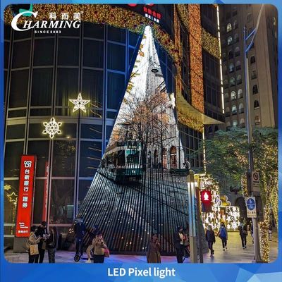 โมดูลพิกเซล RGB 30 มม. ไฟ LED กันน้ำ ไฟส่องสว่างสำหรับสวนสนุก ไฟพิกเซล LED RGB 24V ไฟจุด